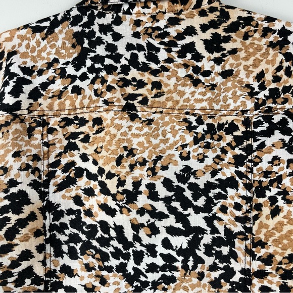 Ruby Rd. Animal Print Collared lightweight Jacket | L - Picture 4 of 9